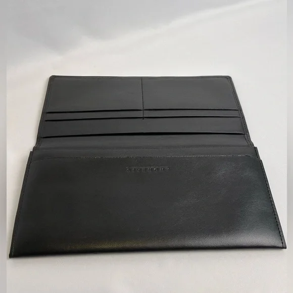 New Givenchy Black Lambskin Leather Long Wallet with Box, Tags & COA